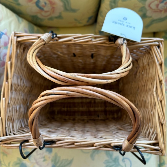 Kate Spade x Target Adult Woven Bicycle Basket Natural NWT - Picture 11 of 12